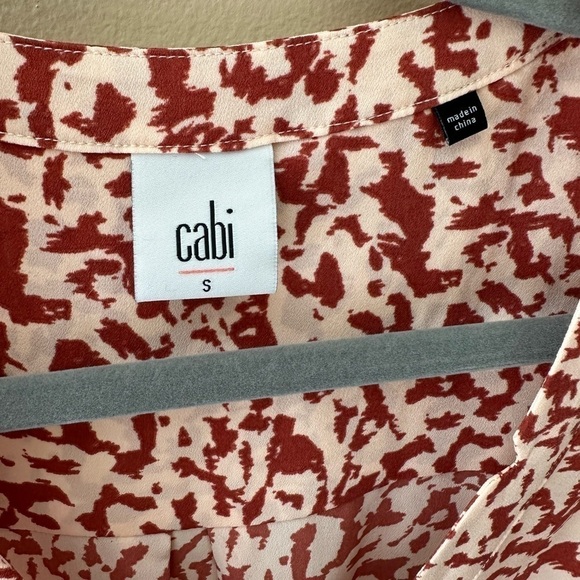 Women's Cabi Small Animal Print Button Up V Neck Mini Sienna Shirt Dress #5406 - Picture 4 of 7